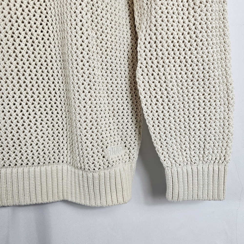 Aritzia Open-Weave Crewneck Sweater in Cream - Picture 5 of 10